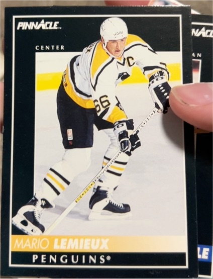 1992-93 Pinnacle #300 Mario Lemieux — front