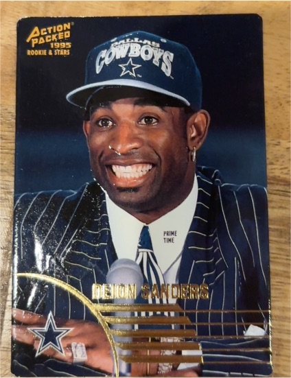 1995 Action Packed Rookies & Stars #23 Deion Sanders — front