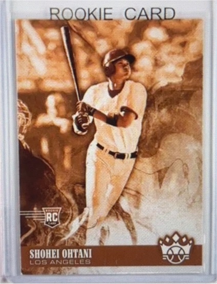 2018 Panini Diamond Kings #76 Shohei Ohtani Sepia Rookie Card — front