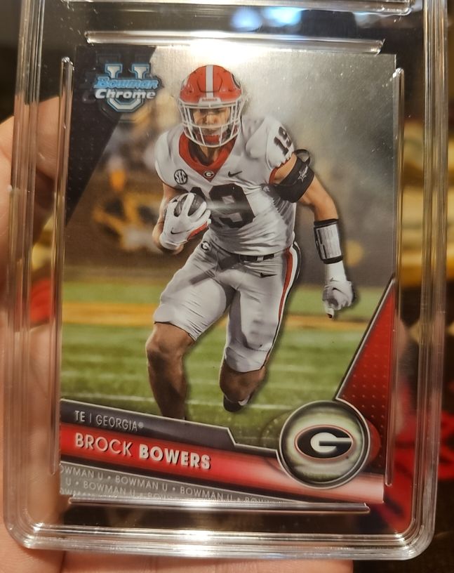 2023 Bowman University Chrome #50 Brock Bowers — front