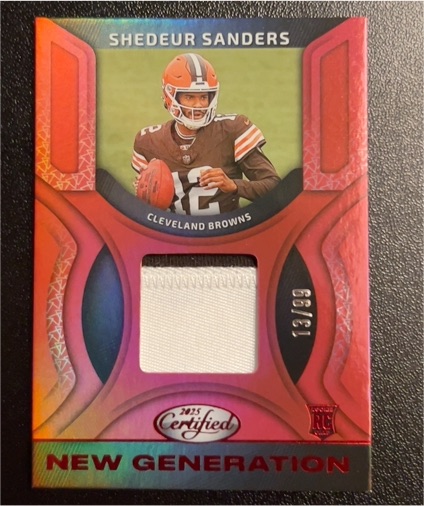 2025 Panini Certified New Generation #NGJ-SSS Shedeur Sanders — front