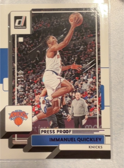 2022-23 Donruss #175 Immanuel Quickley — front