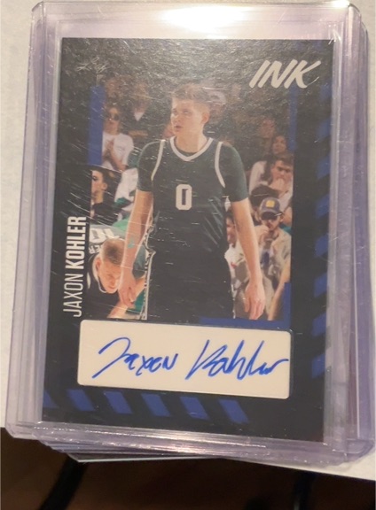 2023-24 Leaf Ink #BA-JK1 Jaxon Kohler — front