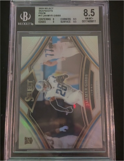 2023 Panini Select Snapshots Prizm #17 Jahmyr Gibbs — front