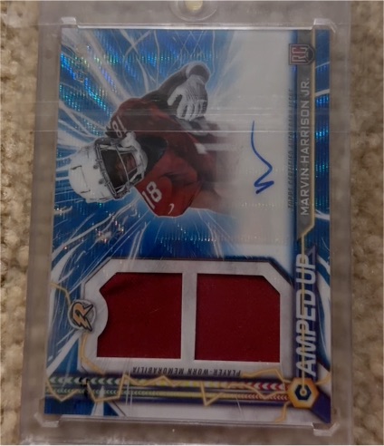 2024 Topps Resurgence Amped Up Rookie Patch Auto Marvin Harrison Jr — front