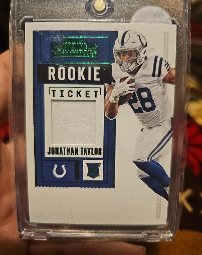 2020 Panini Contenders #RTS-JTA Jonathan Taylor Rookie Ticket — front