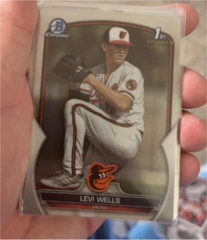2023 Bowman Draft Chrome #BDC-92 Levi Wells — front