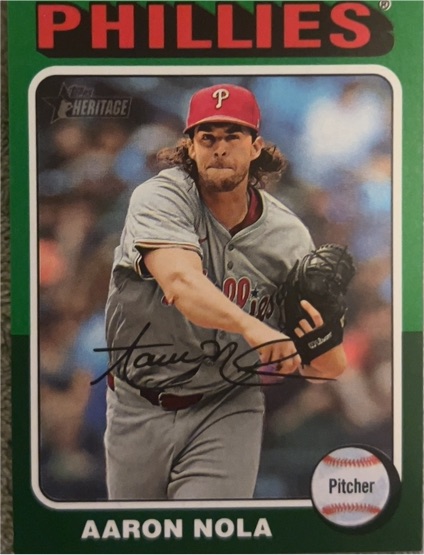 2024 Topps Heritage #596 Aaron Nola — front