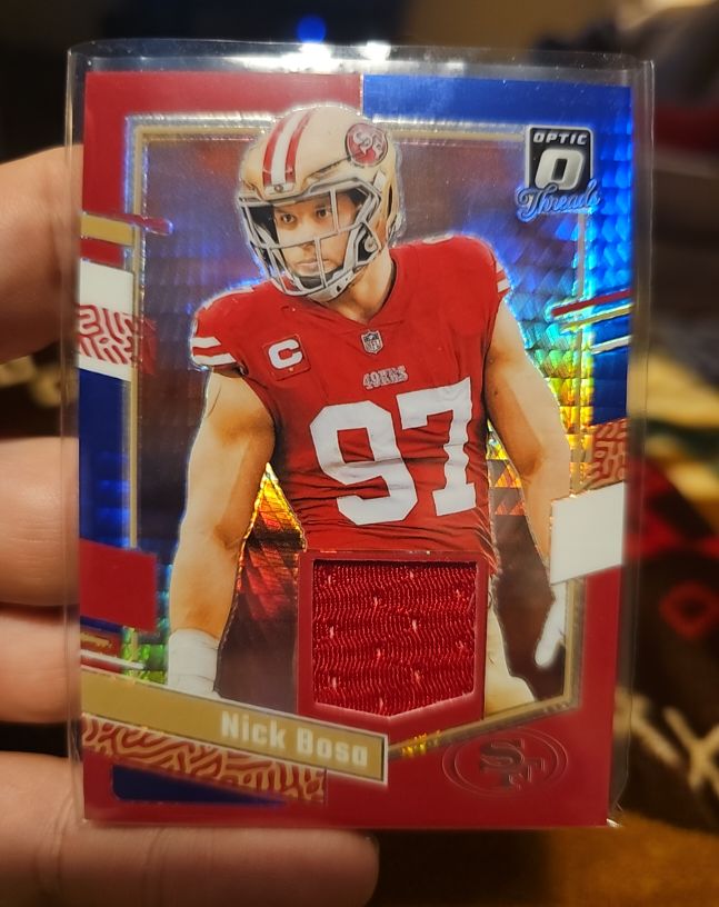2023 Panini Donruss Optic Threads #DT-NB Nick Bosa — front