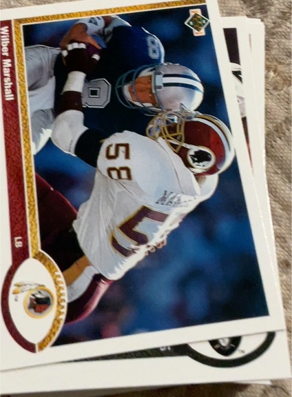 1991 Upper Deck #276 Wilber Marshall — front