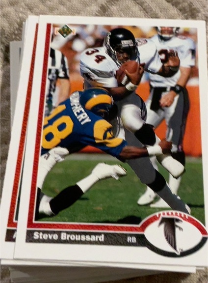 1991 Upper Deck #171 Steve Broussard Atlanta Falcons — front