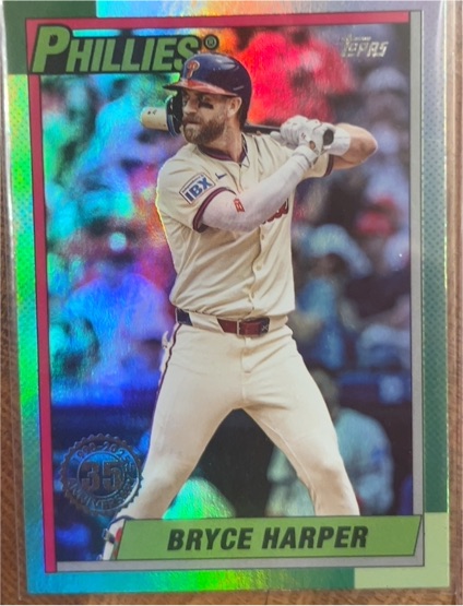 2025 Topps Update 1990 Topps #U90-15 Bryce Harper — front