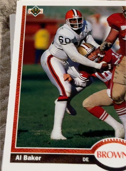 1991 Upper Deck #222 Al Baker Cleveland Browns — front