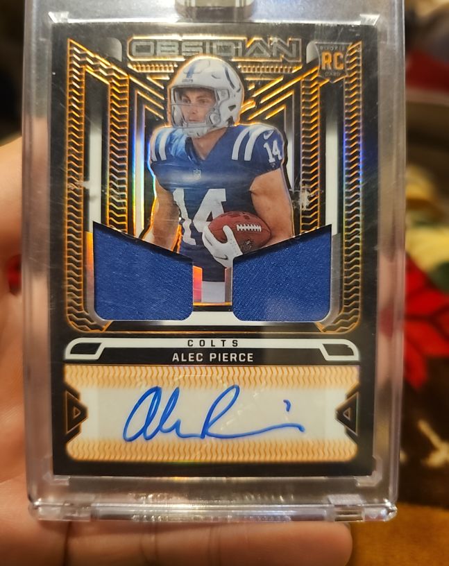 2022 Panini Obsidian Rookie Jersey Ink #RJI-API Alec Pierce — front