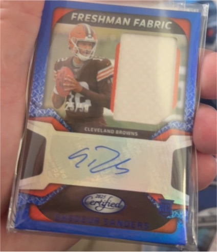 2025 Panini Certified #FBC-SSS Shedeur Sanders — front
