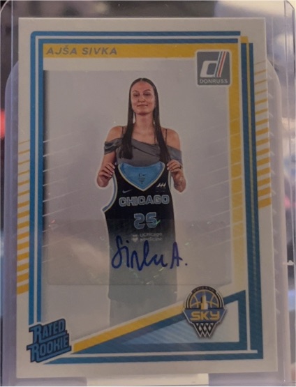 2025 Donruss WNBA #93 Ajsa Sivka Rated Rookie Auto — front