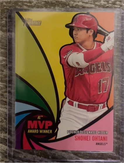 2024 Topps Heritage High Number #AW-1 Shohei Ohtani MVP Award Winner — front