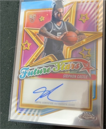 2024-25 Topps Chrome #FSA-SC Stephon Castle Future Stars Rookie Autograph — front
