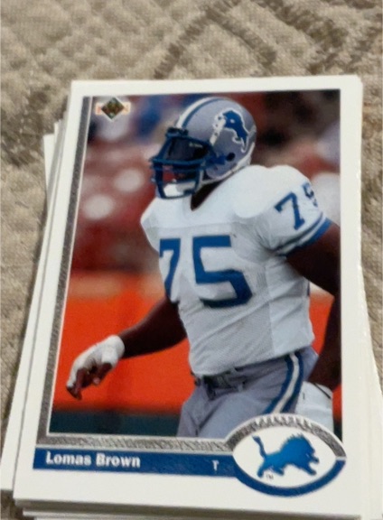 1991 Upper Deck #325 Lomas Brown — front