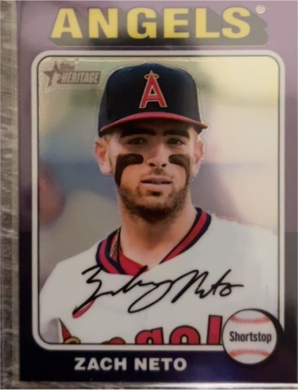 2024 Topps Heritage #265 Zach Neto — front