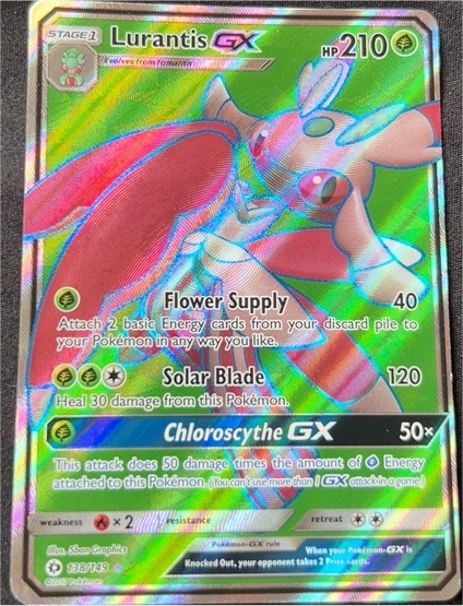 2017 Pokemon Sun & Moon #138 Lurantis GX — front