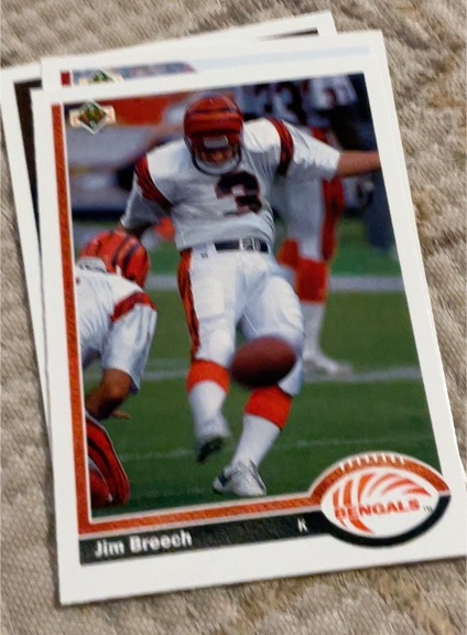 1991 Upper Deck #202 Jim Breech — front