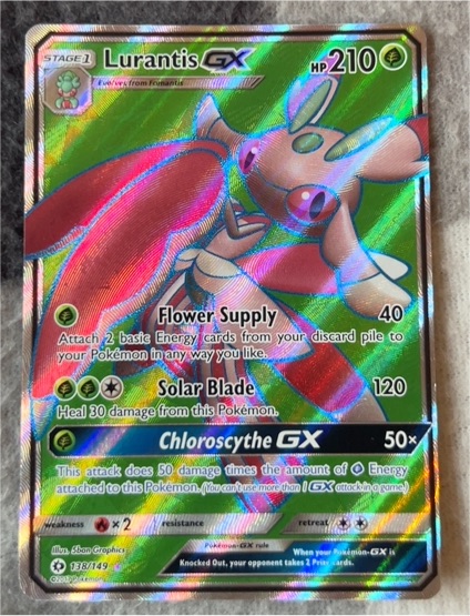 2017 Pokemon Sun & Moon #138 Lurantis GX — front