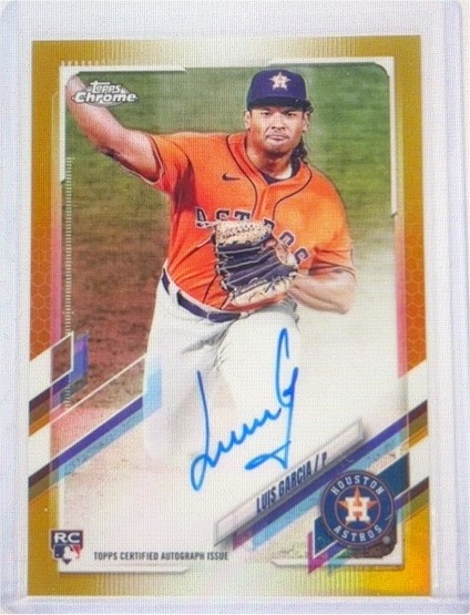 2021 Topps Chrome #RA-LGA Luis Garcia Rookie Autograph — front