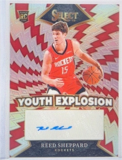 2024-25 Panini Select #YE-SHE Reed Sheppard Youth Explosion Signatures — front