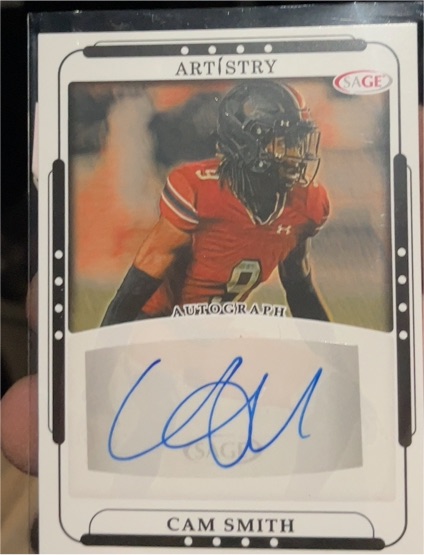 2023 SAGE Artistry Cam Smith Autograph — front
