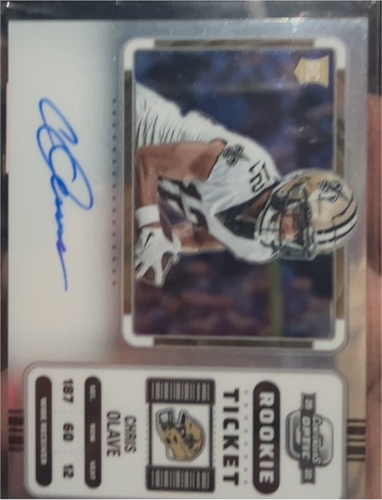 2022 Panini Contenders Optic #60 Chris Olave Rookie Ticket Auto Silver Prizm — front