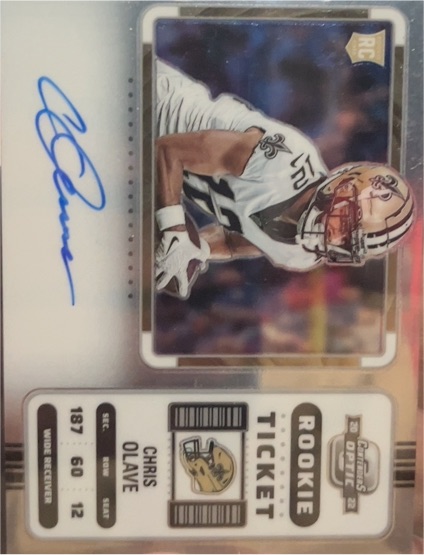2022 Panini Contenders Optic #187 Chris Olave Rookie Ticket — front