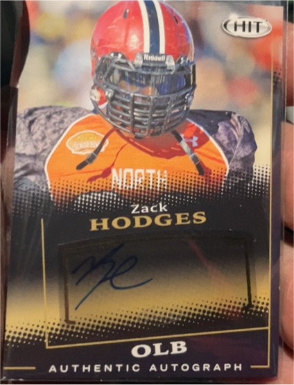 2015 Sage HIT #A105 Zack Hodges — front