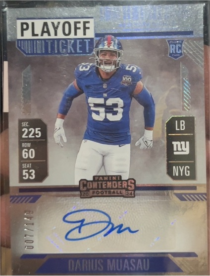 2024 Panini Contenders #237 Darius Muasau — front