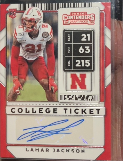 2020 Panini Contenders Draft Picks #291 Lamar Jackson — front