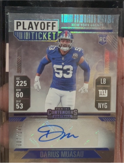 2024 Panini Contenders #237 Darius Muasau — front