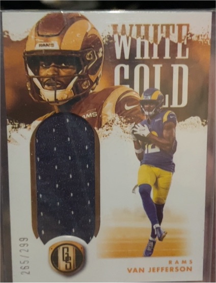 2022 Panini Gold Standard White Gold Materials #1 Van Jefferson — front