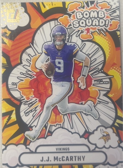 2025 Donruss #BS-JMY J.J. McCarthy Bomb Squad — front