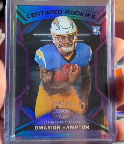2025 Panini Certified #CRK-OHN Omarion Hampton — front