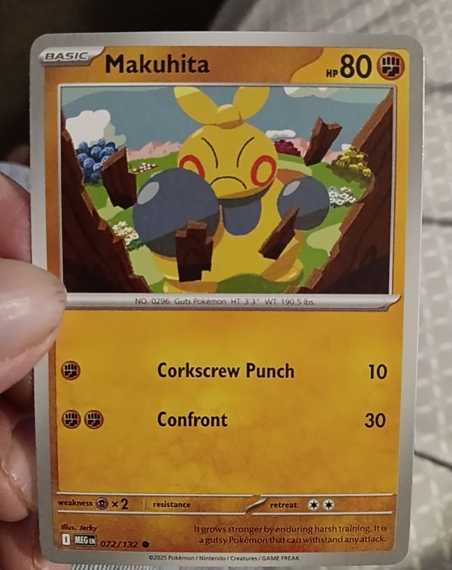 2025 Pokemon Mega Evolution #072 Makuhita — front