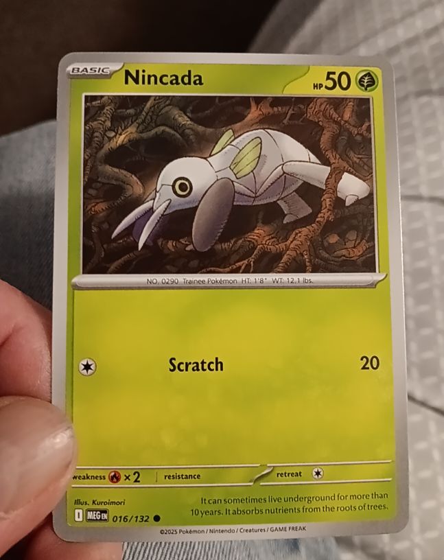 2025 Pokémon Mega Evolution #016 Nincada — front