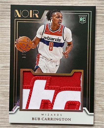 2024-25 Panini Noir NBA #RJM-BUB Bub Carrington Rookie Patch — front
