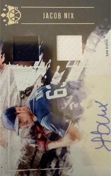 2019 Panini Diamond Kings Material Signatures Jacob Nix — front