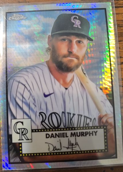 2021 Topps Chrome Platinum Anniversary #461 Daniel Murphy — front