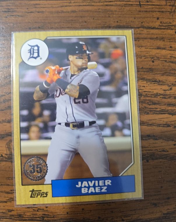 2022 Topps #87TB-46 Javier Baez 1987 Topps Baseball 35th Anniversary — front