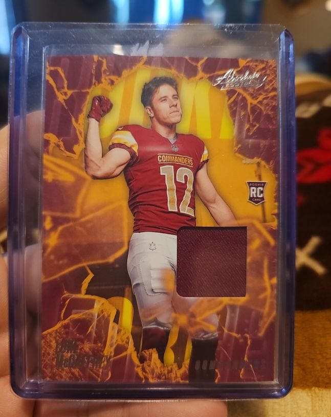 2024 Panini Absolute Rookie Force Patch #RF-LMY Luke McCaffrey — front