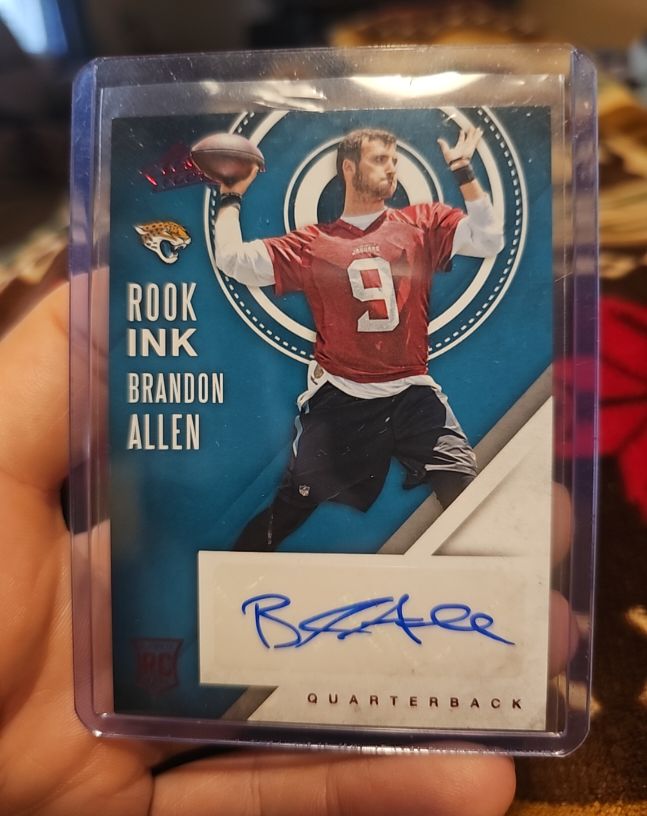 2016 Panini Absolute #2 Brandon Allen Rookie Rook Ink Blue — front
