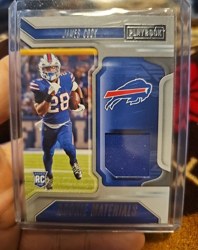 2022 Panini Playbook Rookie Materials #RM-15 James Cook — front