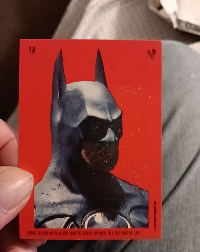 1989 Topps Batman The Movie Sticker Card #12 Batman — front