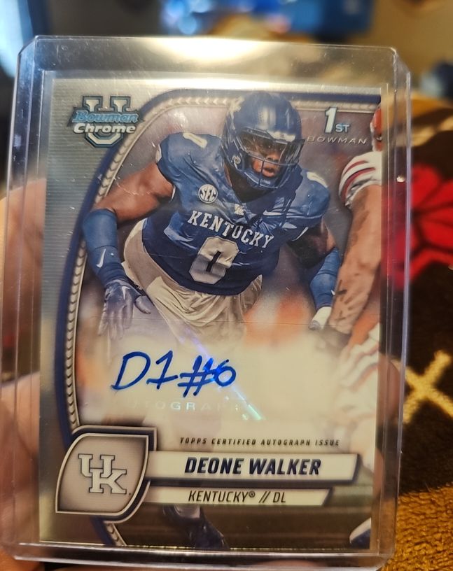 2024 Bowman University Chrome #PA-DWA Deone Walker — front